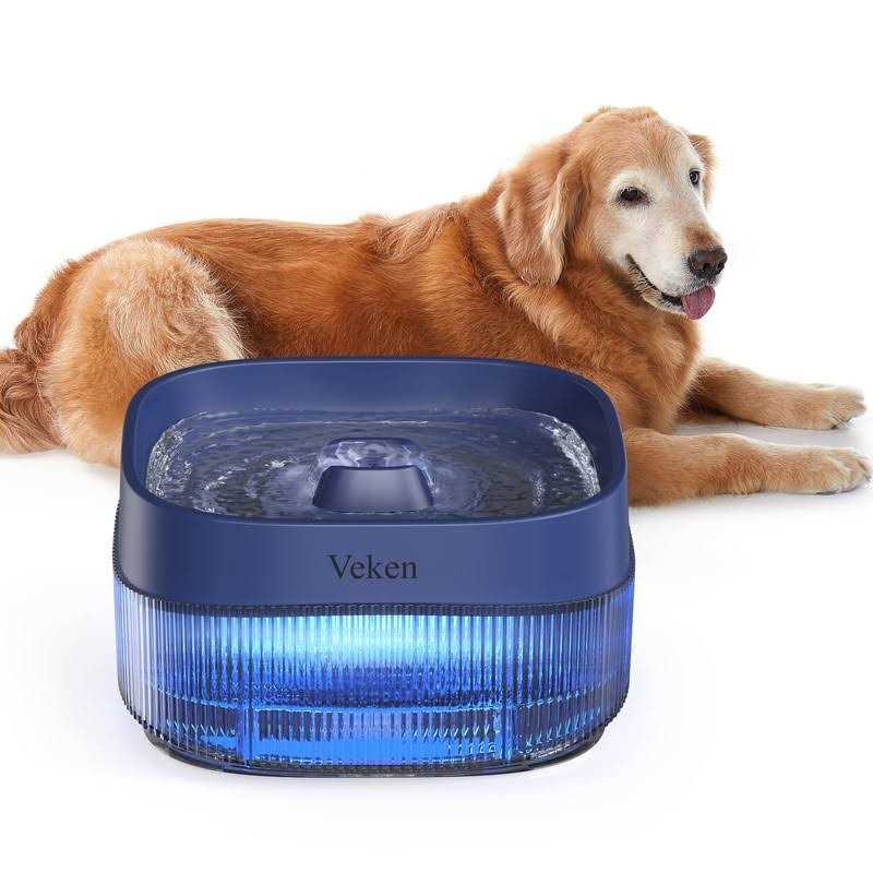 Veken Dog Water Fountain,135oz/4L Dog Water Bowl Dispenser and Automatic Pet Water Fountain for Small to Medium Dogs - Pet Supplies online store