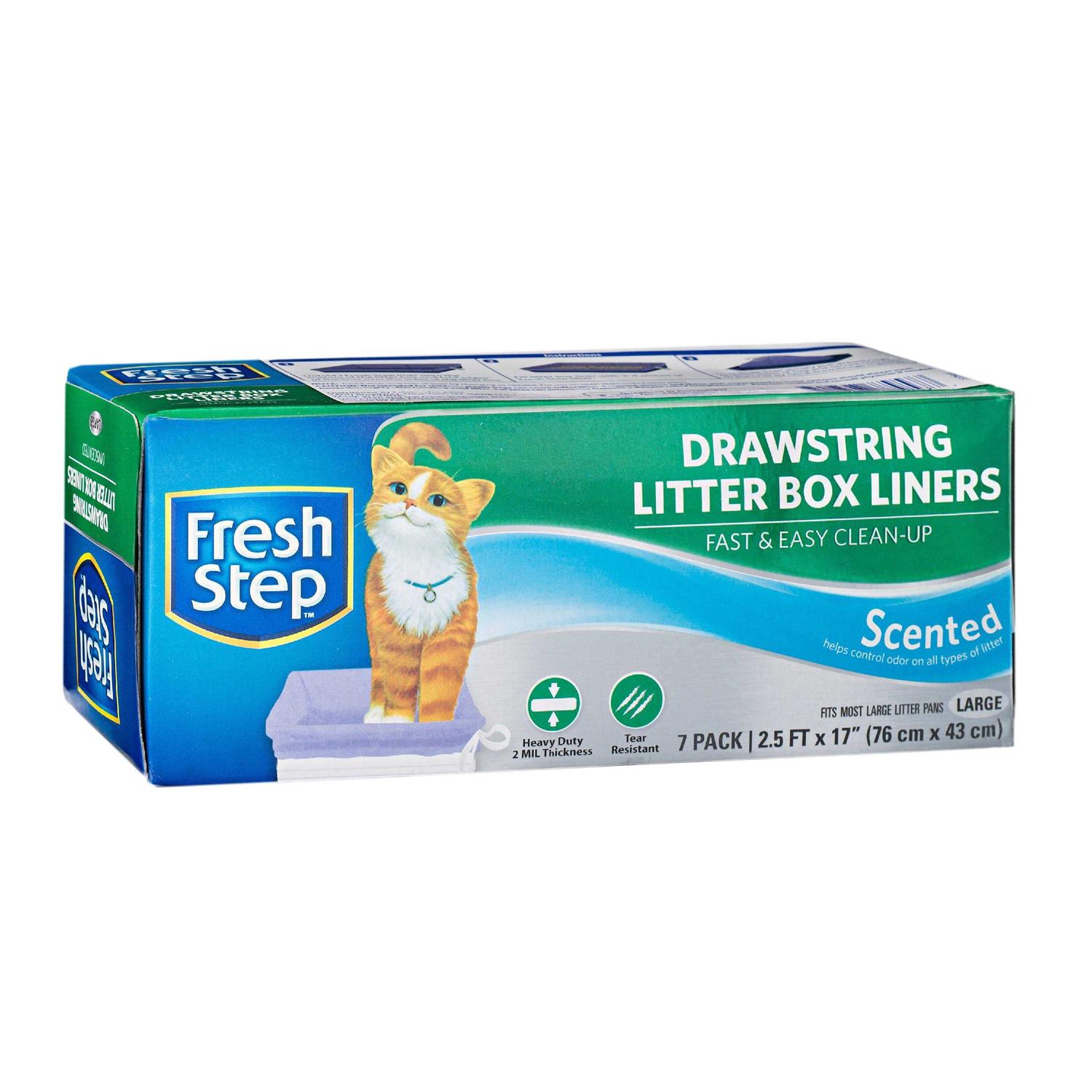 Fresh Step Drawstring Litter Box Liners Scented Large - Pet Supplies online store