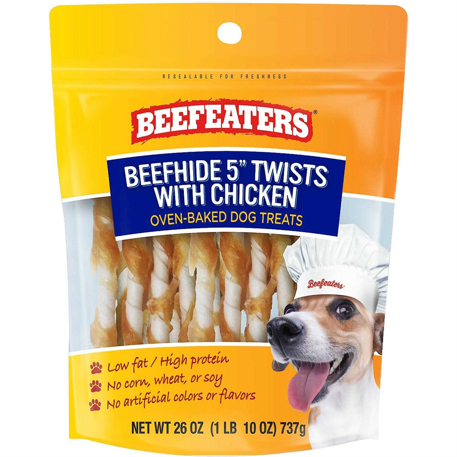 Beefeaters Oven Baked Beefhide Chicken Twists Dog - Pet Supplies online store
