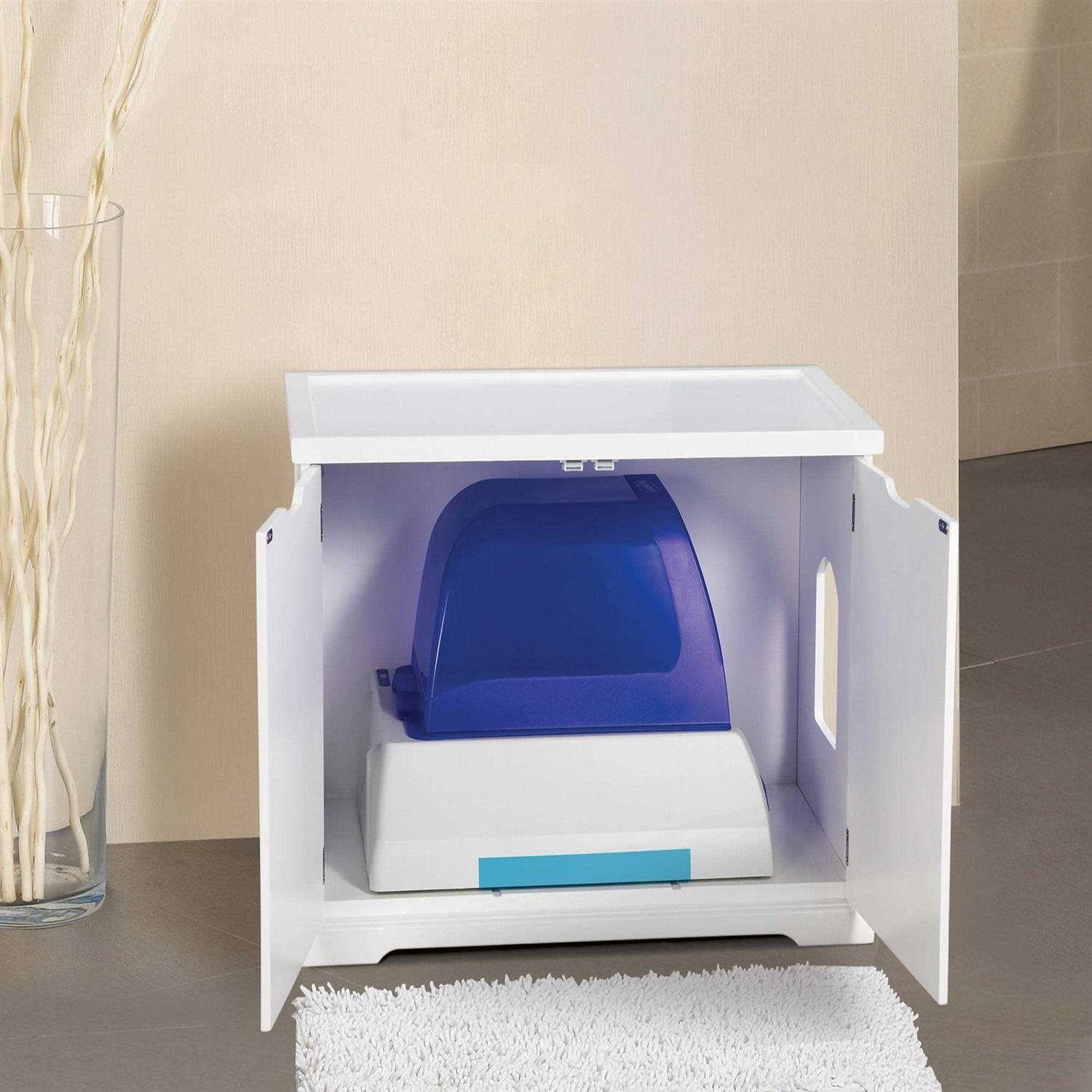 Merry Products Cat Washroom Bench in White - Pet Supplies online store