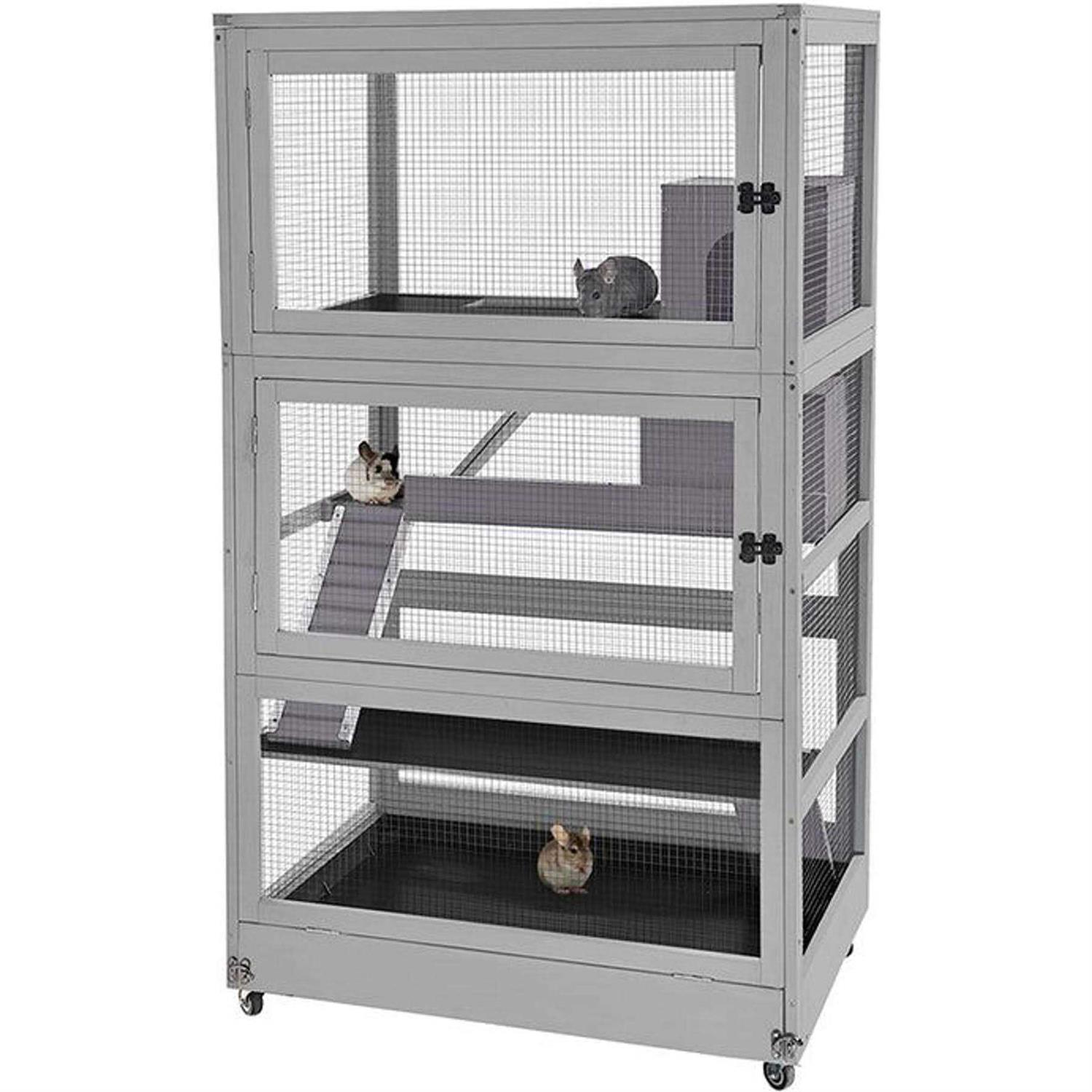 Aivituvin Large Wooden Chinchilla Ferret Cage AIR56 - Pet Supplies online store