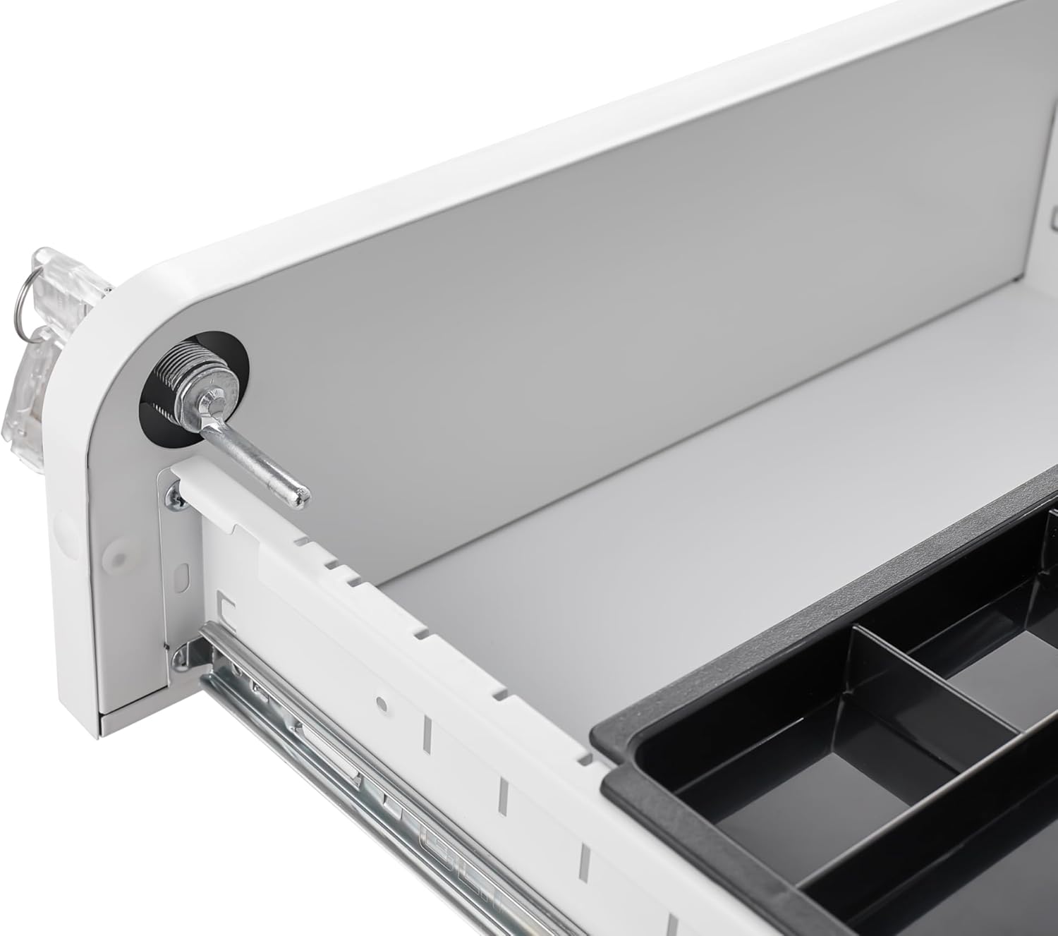 3 Drawer Mobile File Cabinet Under Desk Office,Simple Style Versatile Storage Cabinet for Legal/Letter/A4 Files, 5 Wheel Design Anti-Tilting Cold Rolled Steel Waterproof Moisture-Proof White