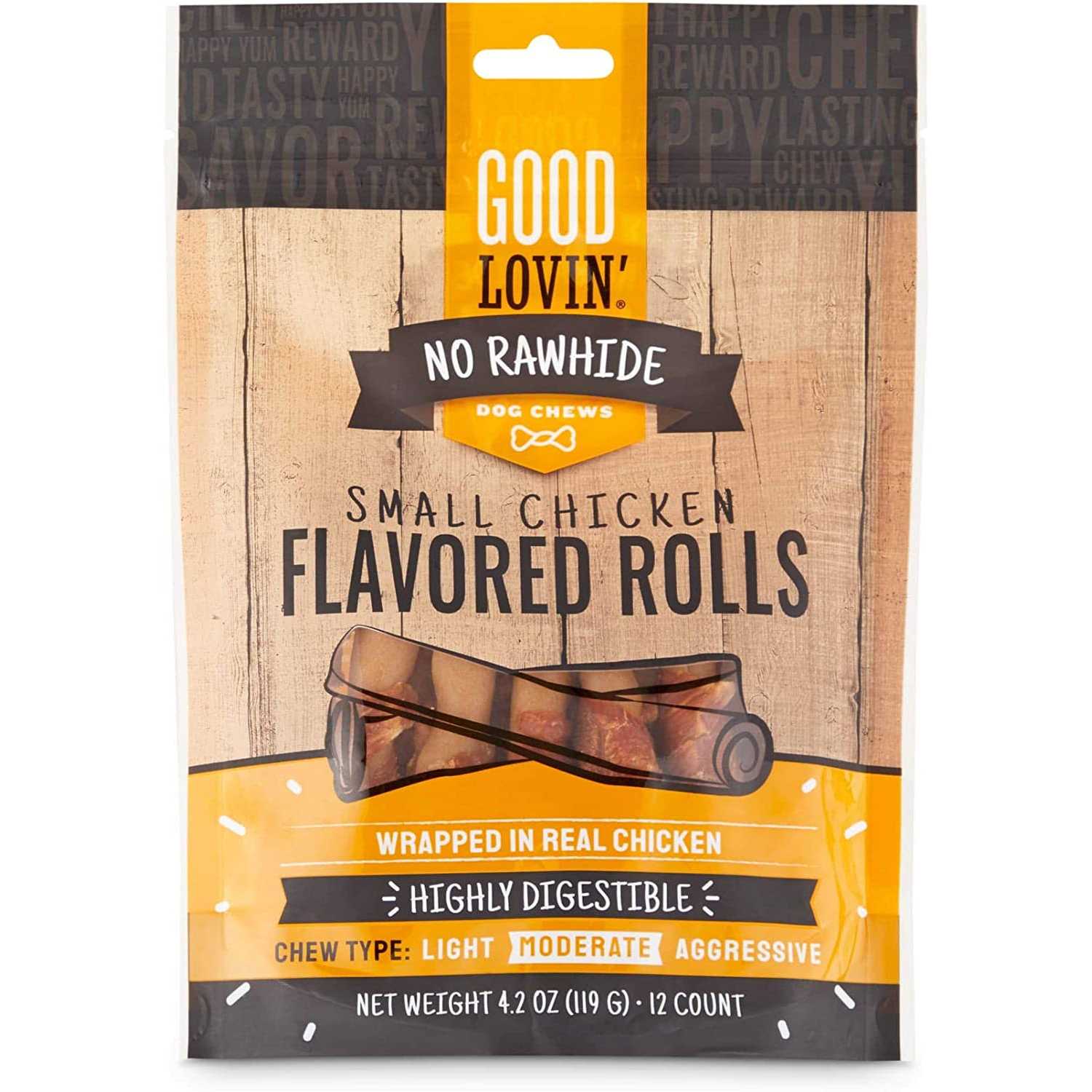 Good Lovin' No Rawhide Chicken Flavored Rolls for Dogs - Pet Supplies online store