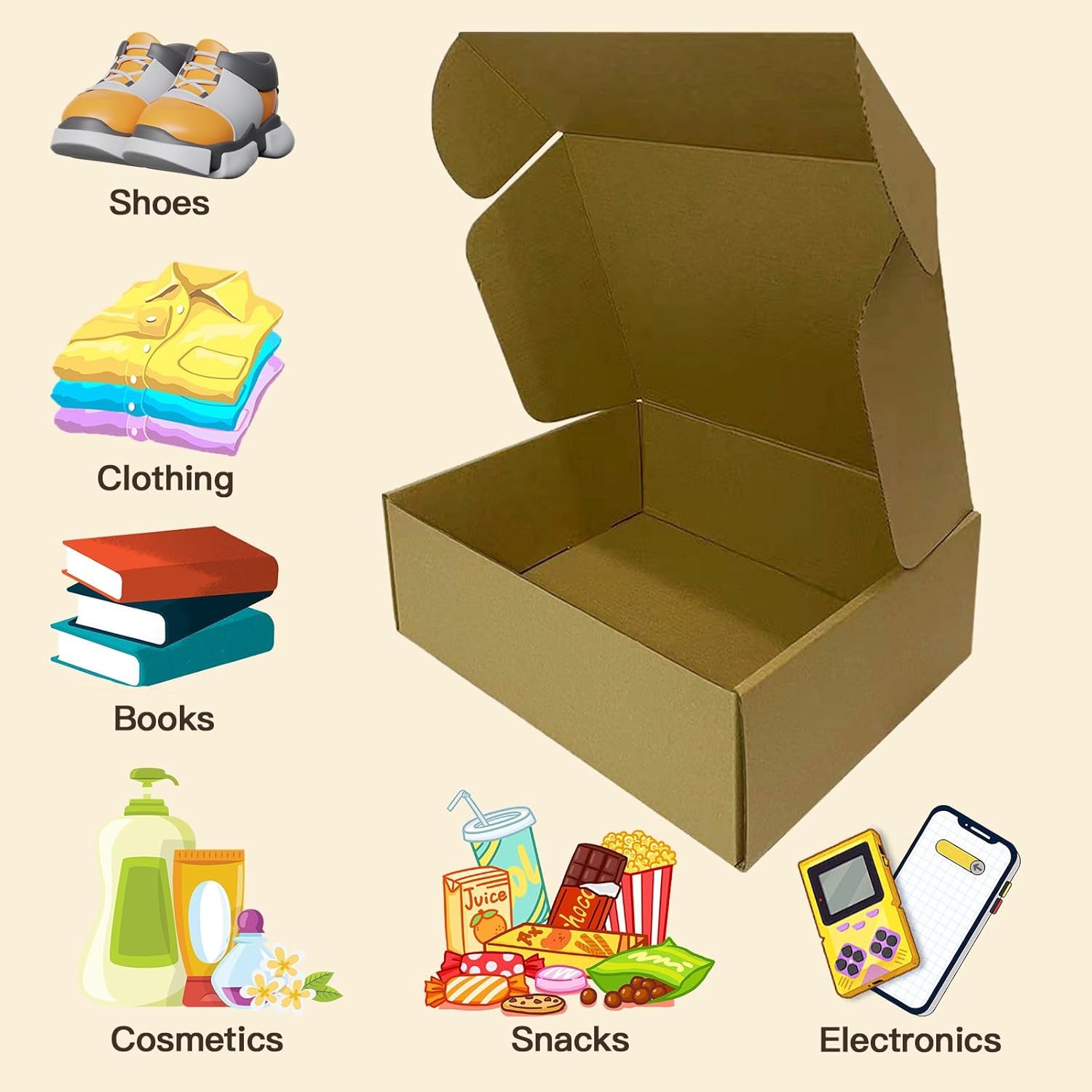 Rongyangtong12x9x4 Inch Shipping Box (pack of 20),Corrugated Mailing Box, Ldeal for Small Business Packaging Mailing