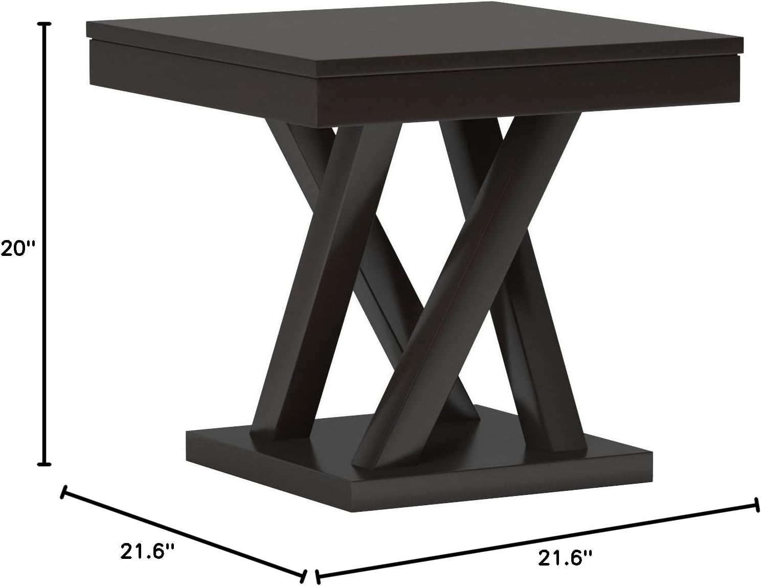Baxton Studio Everdon Modern End Table, Dark Brown