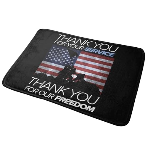 Veterans Day Thank You for Your Service Ultra Soft Area Rug for Living Room Indoor Decoration Non Slip Carpet Bedroom Mat Nursery Office Home Decor