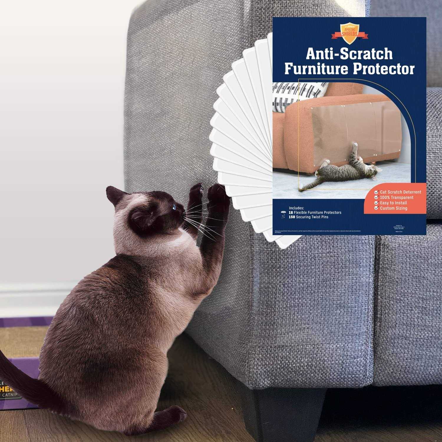Stelucca Amazing Shields Cat Scratch Deterrent 6-Pack, 17-inch x 12-inch Furniture Protectors from Cats for Couch - Pet Supplies online store