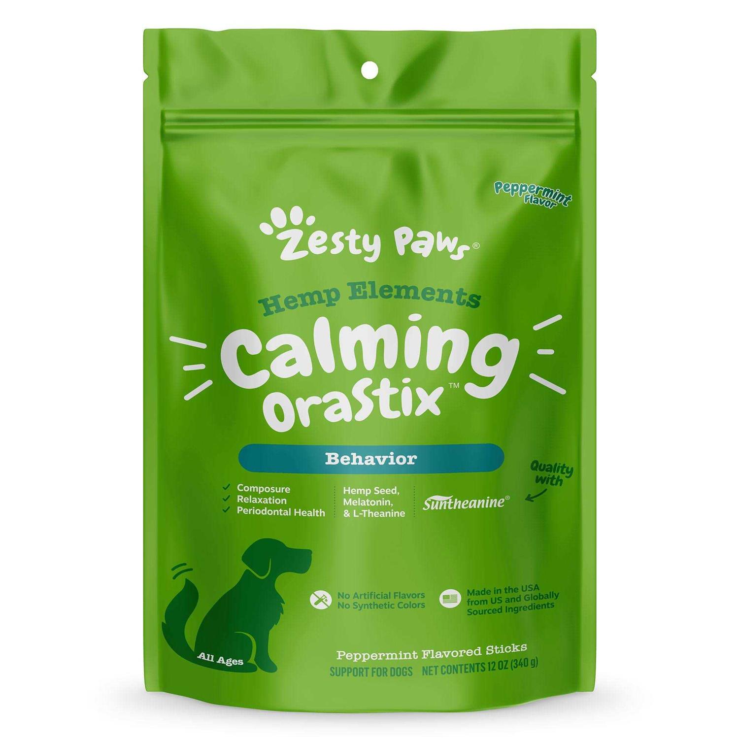 Zesty Paws Hemp Elements Calming OraStix for Dogs - Pet Supplies online store