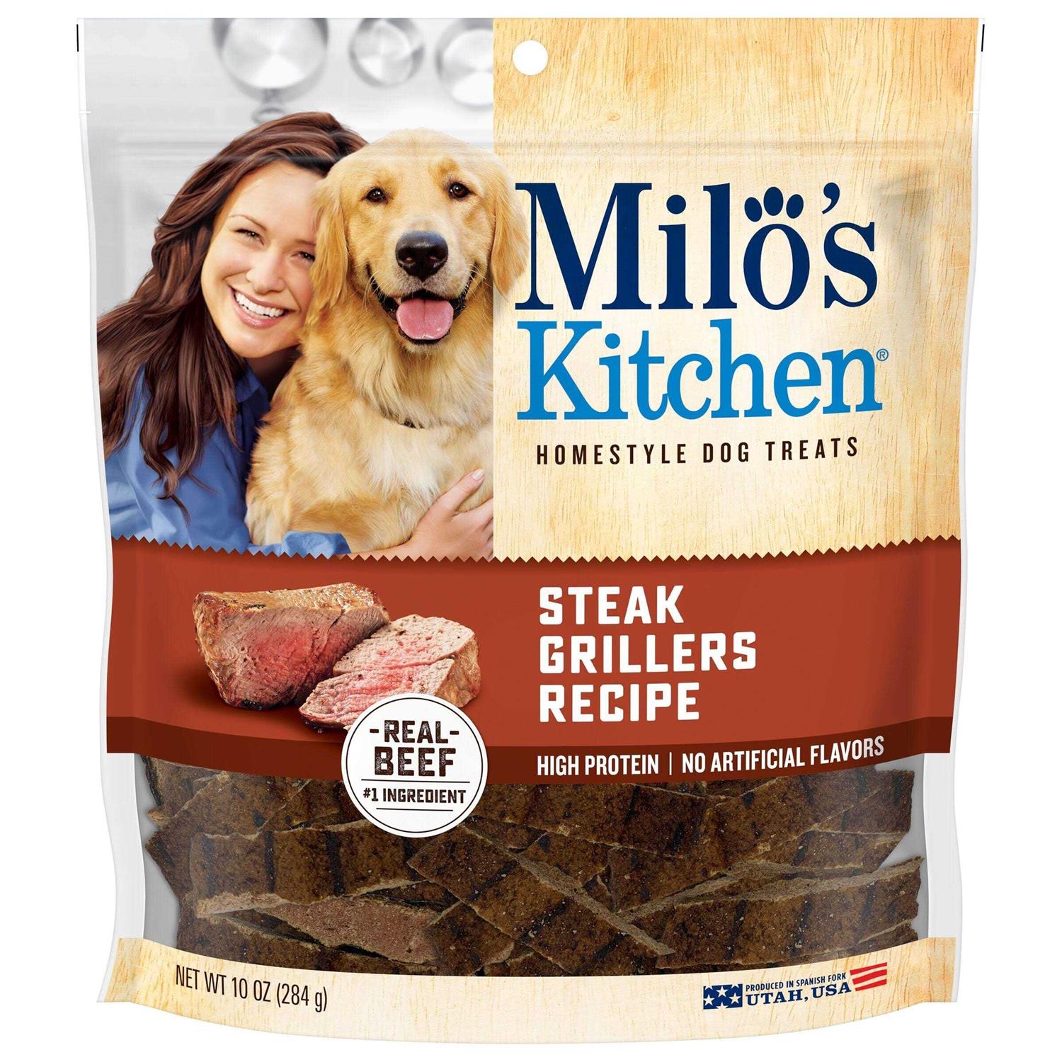 Milo's Kitchen Steak Grillers Dog Treats - Pet Supplies online store