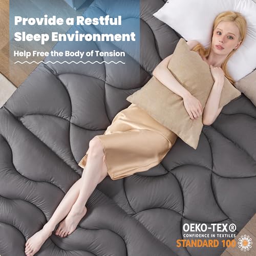 BDEUS Twin XL Mattress Topper, Mattress Protector for College Dorm, Breathable Dorm Bed Topper with Deep Pocket, College Dorm Room Essentials, Extra Long Twin Mattress Pad - 39