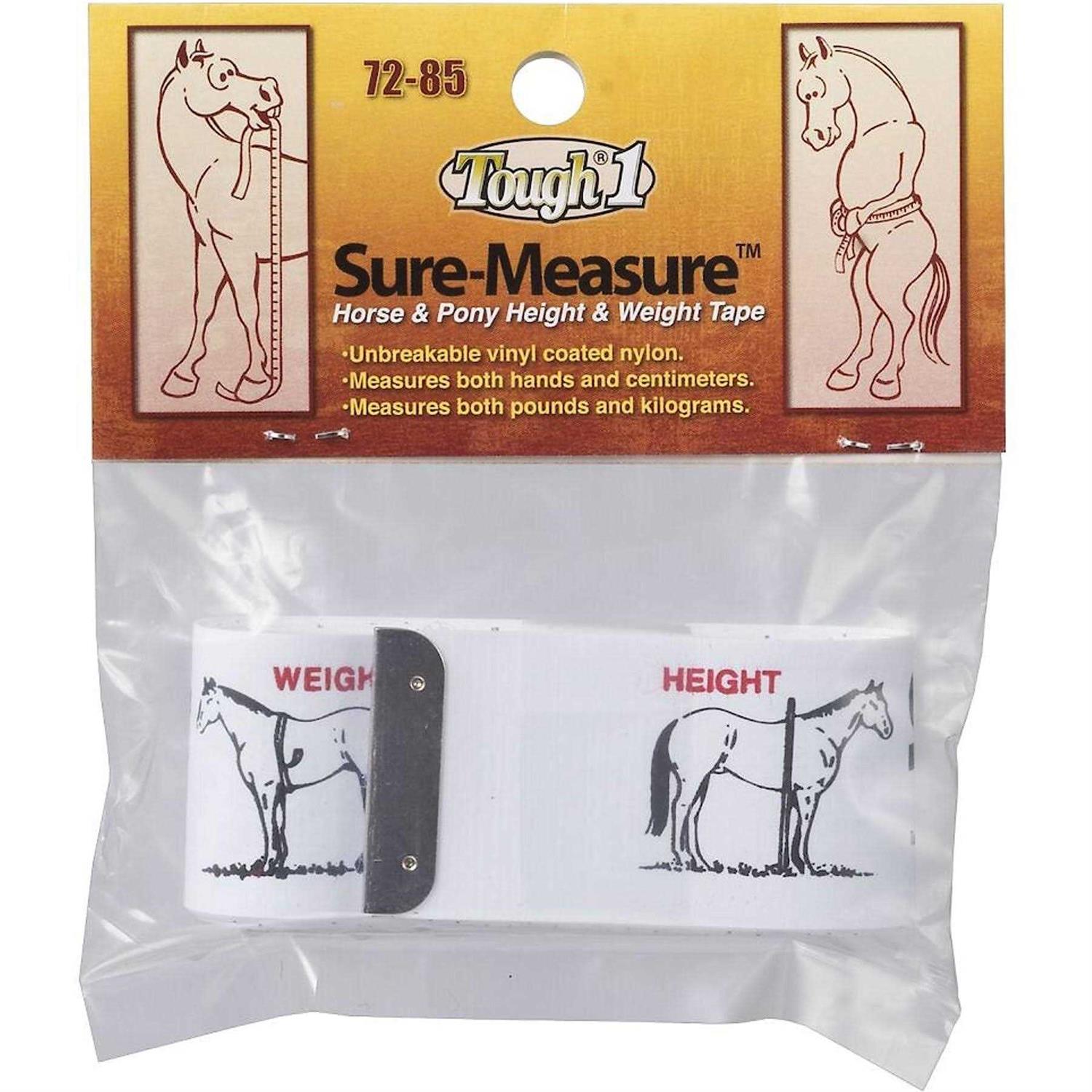 Tough 1 Sure Measure Horse Pony Height Weight Tape - Pet Supplies online store