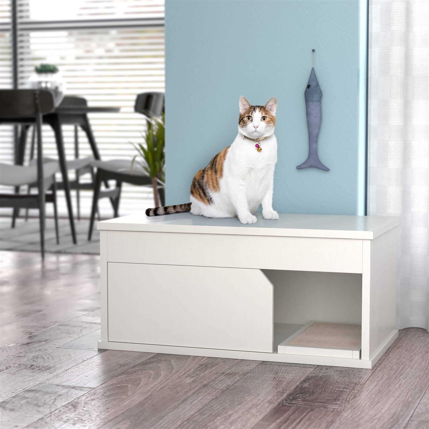 Way Basics Cat Litter Box Enclosure One Door - Pet Supplies online store