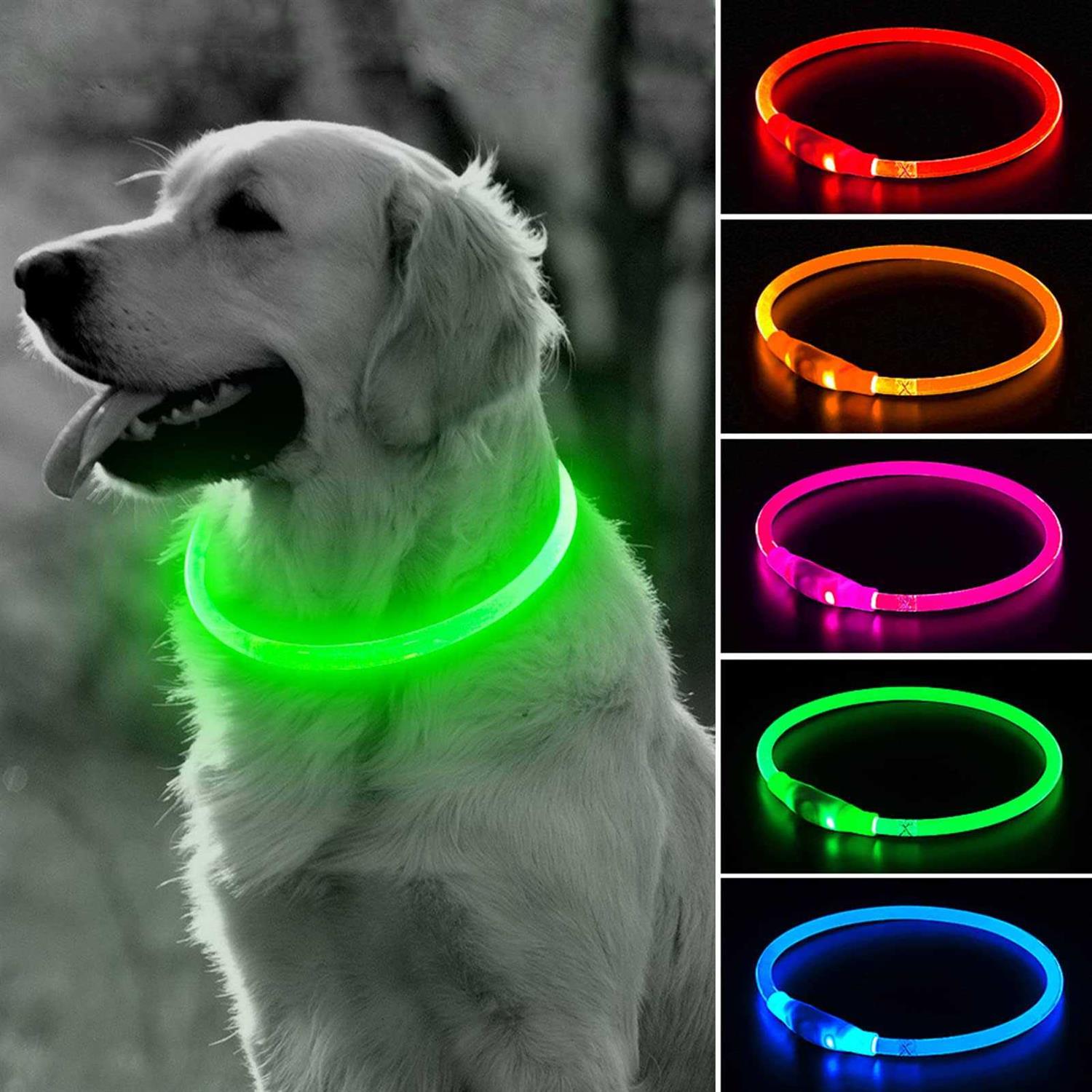 BSEEN Light Dog Collars Rechargeable LED Dog Collar Collar - Pet Supplies online store