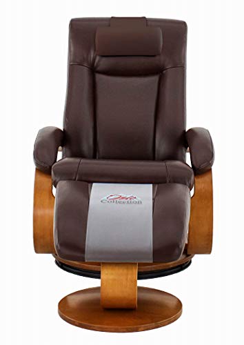 Oslo Collection HAMAR Cervical Pillow Manual Recliner, One Size, Beige (Tan) Breathable Air Leather