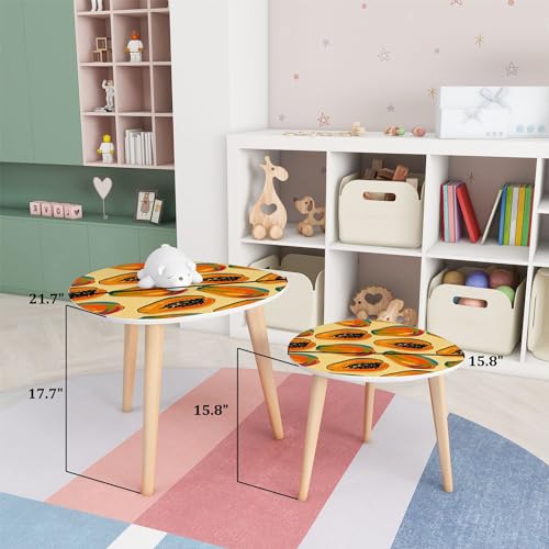 Small Coffee Nesting Table Seamless Realistic Sunset Sky Long Length Clouds it 3D Rose Blue Triangle End Table Center Table Set of 2 Modern Side Table for Living Room Bedroom Balcony