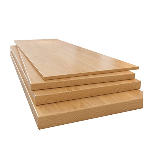 Wood Tabletop Only, Universal One-Piece Countertop, Reversible Wooden Tabletop Board for Home Office Standing Desk, Custom Size (Color : Wood Colour, Size : 110x50x3cm)