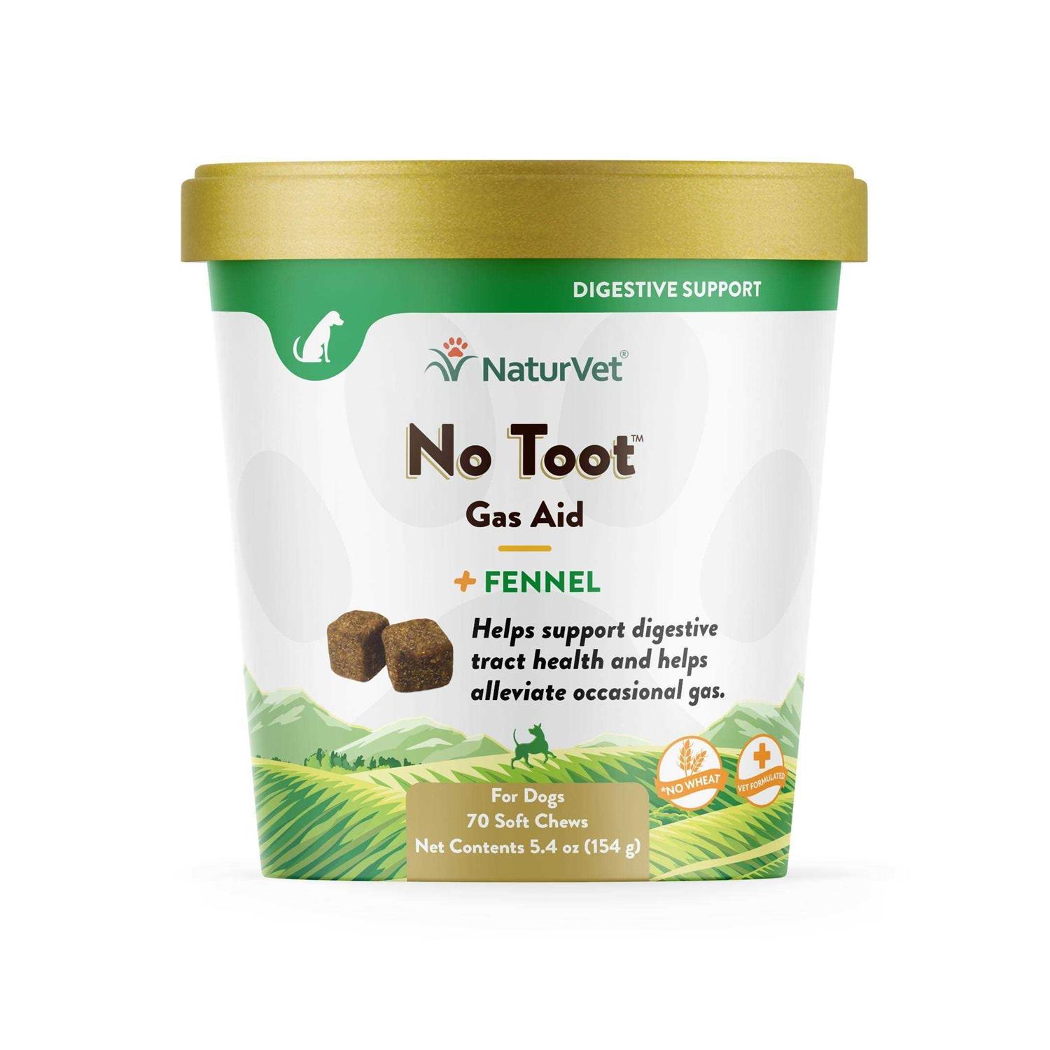 NaturVet No Toot Gas Aid Plus Fennel Soft Chews for Dogs - Pet Supplies online store