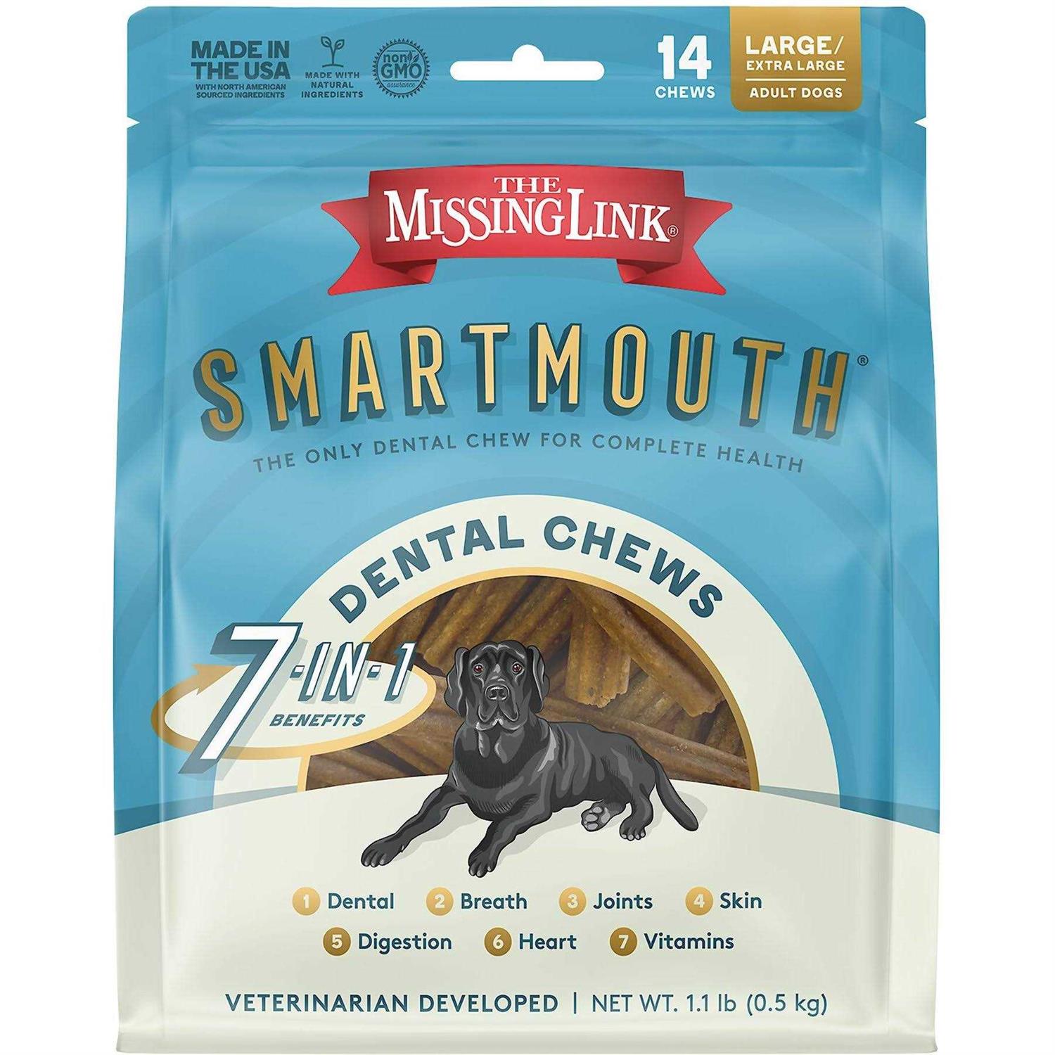 The Missing Link Smartmouth Dental Chews for Dogs - Pet Supplies online store