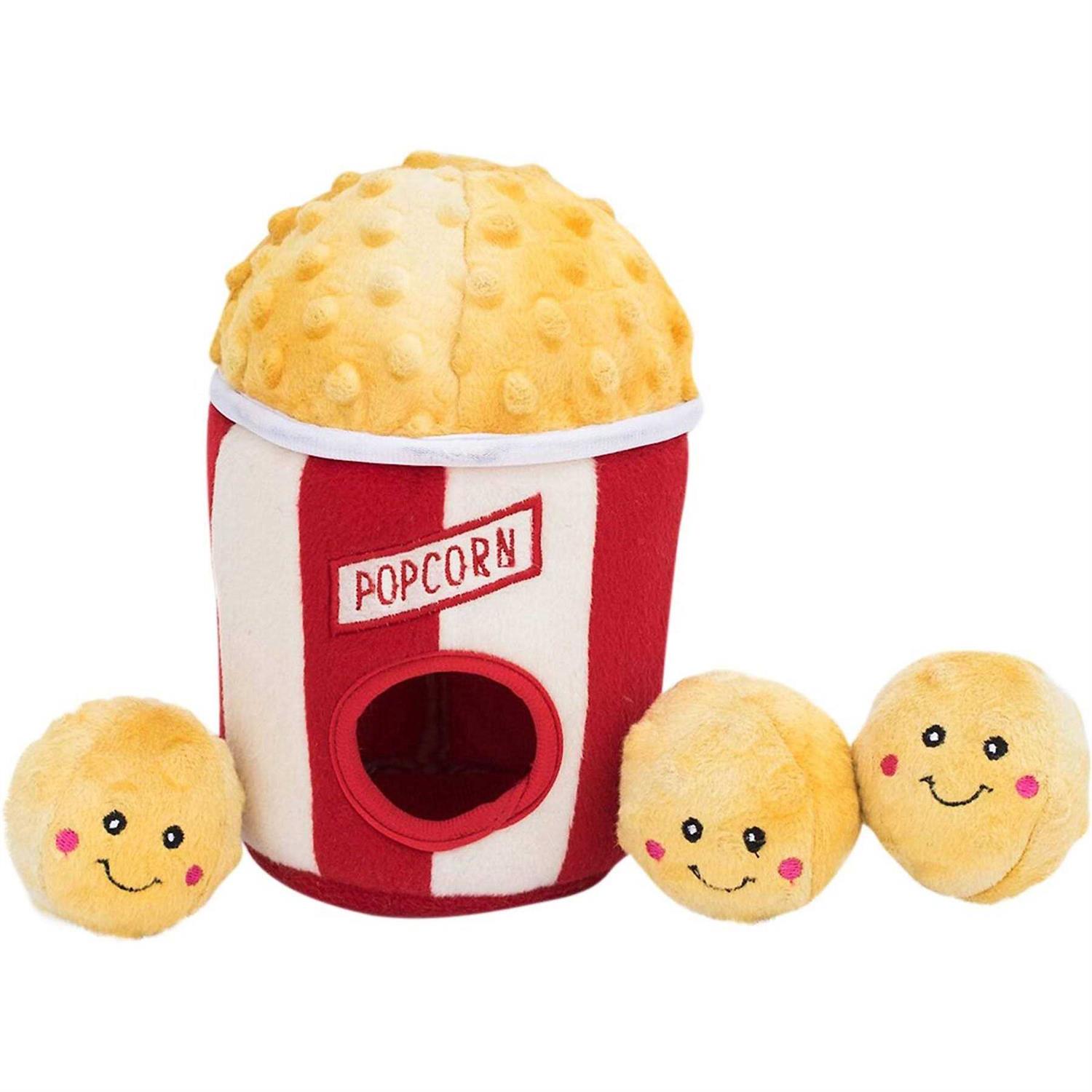 ZippyPaws Zippy Burrow Popcorn Bucket Dog Toy - Pet Supplies online store