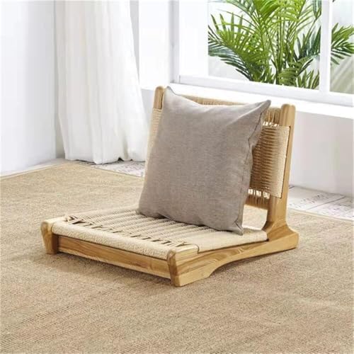 Task Chair Furniture Window Seat Tatami Legless Chair Straw Rattan Tatami Back Chair Living Room