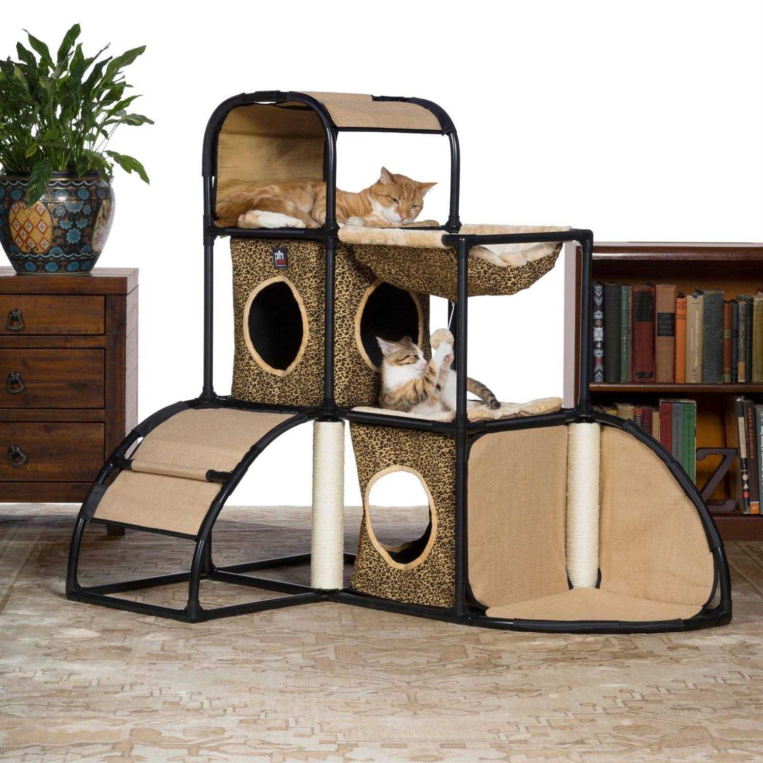 Prevue Pet Products Catville Leopard Print Townhome - Pet Supplies online store