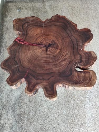 TUZECH Beautiful Red Epoxy Resin Coffee Table Living Room Table Office Table Patio Table Coastal Table Hallway Table Centre Table Side Table Home Decor (without Stands, 24 x 24 Inches)