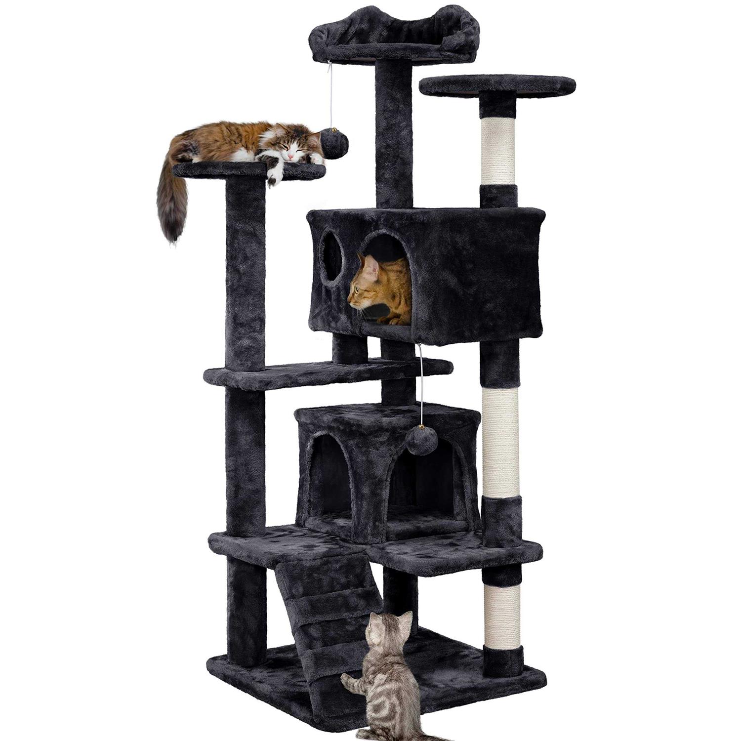 Yaheetech 54in Cat Tree Tower Condo Furniture Scratch Post for Kittens Pet House Play - Pet Supplies online store