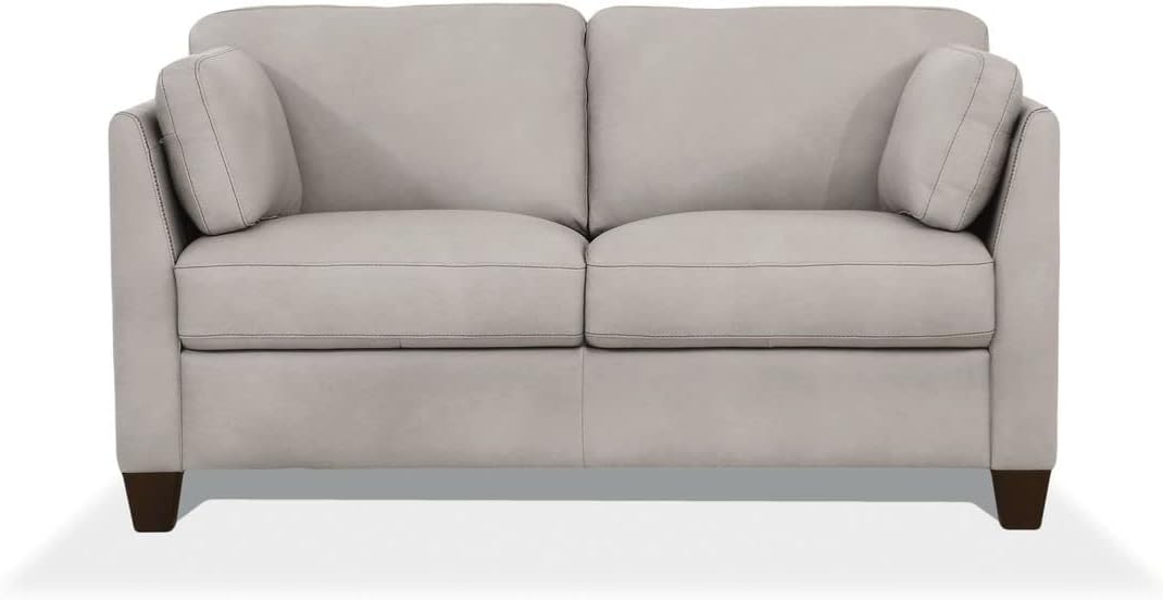 ACME Matias Loveseat, Dusty White Leather 55016
