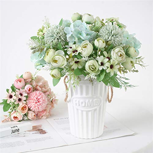 Artificial Flowers, Beautiful Artificial Silk Fake Flowers Bridal Wedding Floral Bouquets Home Office Decor