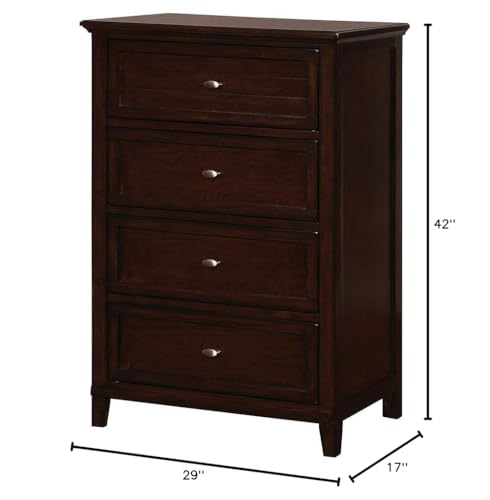 William's Home Furnishing Brogan Chest, Brown Cherry