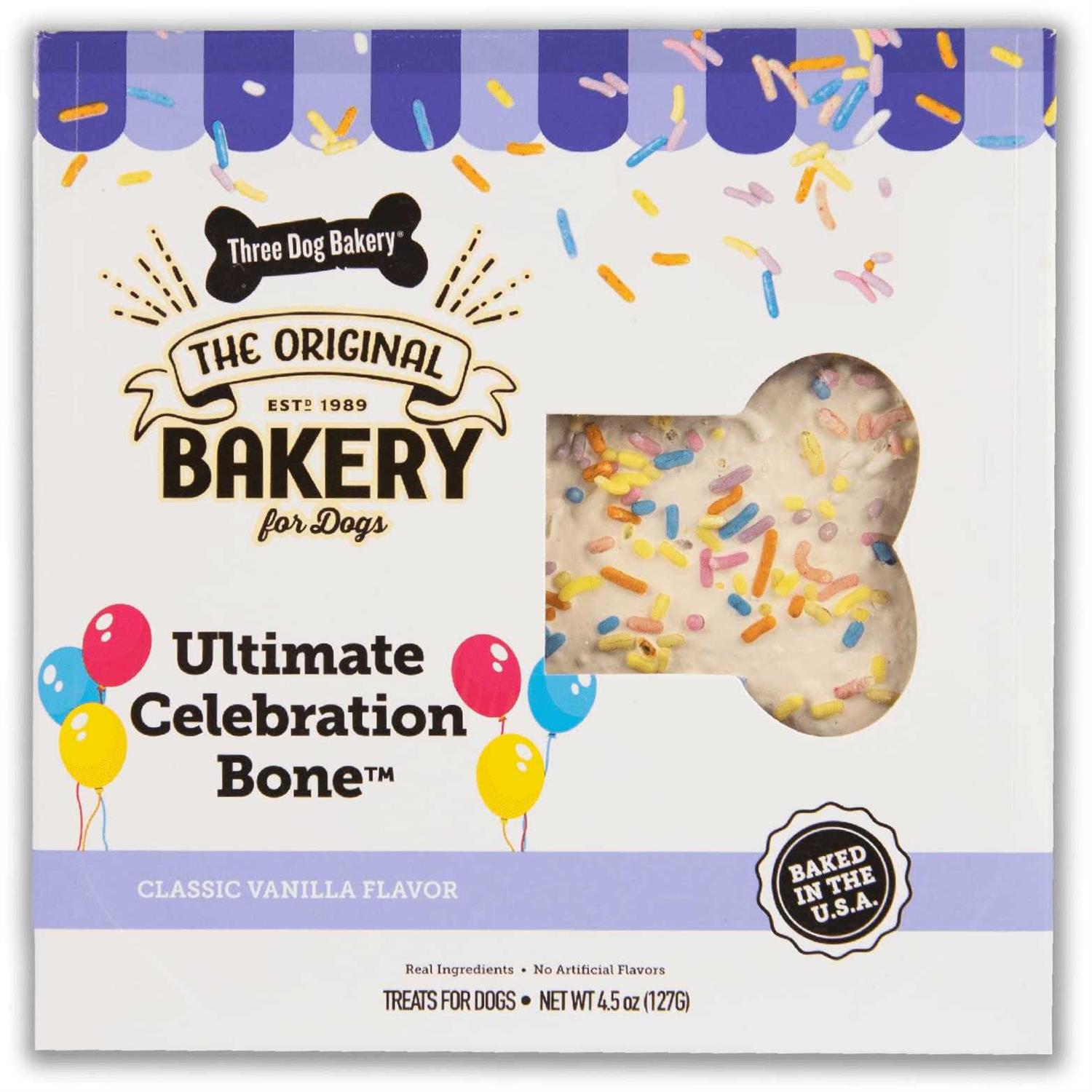 Three Dog Bakery Classic Vanilla Flavor Treats for Dogs - Pet Supplies online store