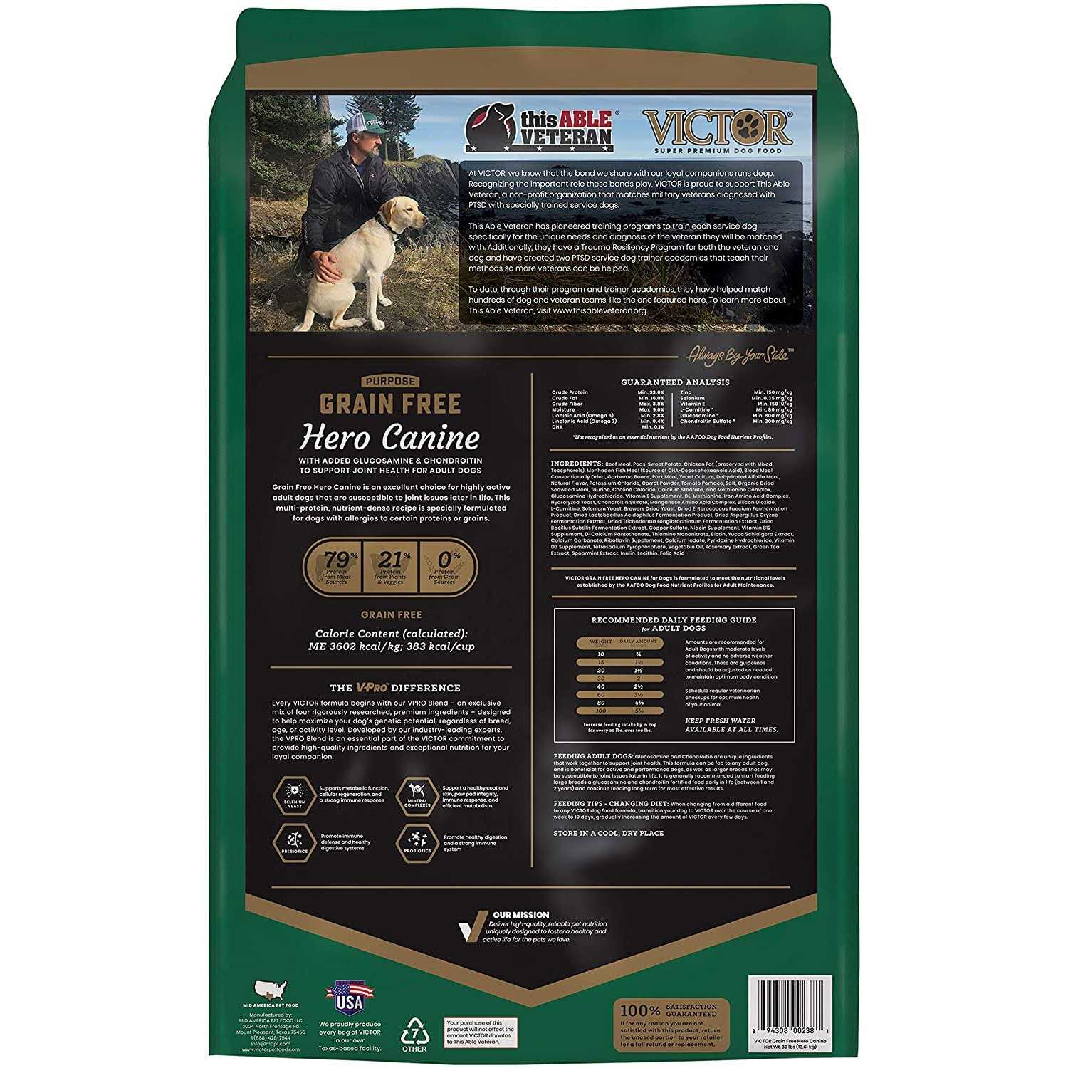 Victor Hero Canine Grain Free Dry Dog Food - Pet Supplies online store