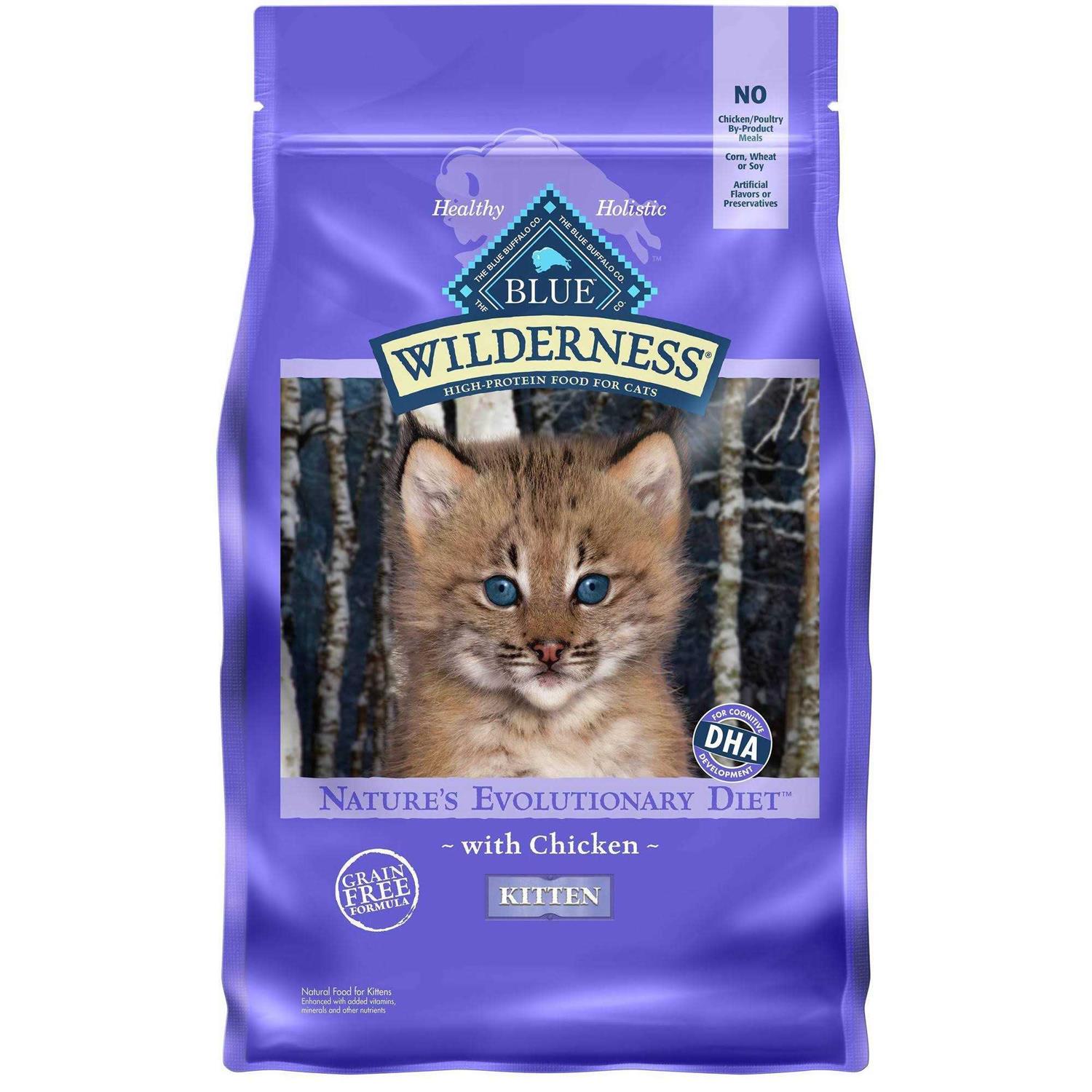 Blue Buffalo Wilderness High Protein Natural Chicken Kitten Dry Cat Food - Pet Supplies online store