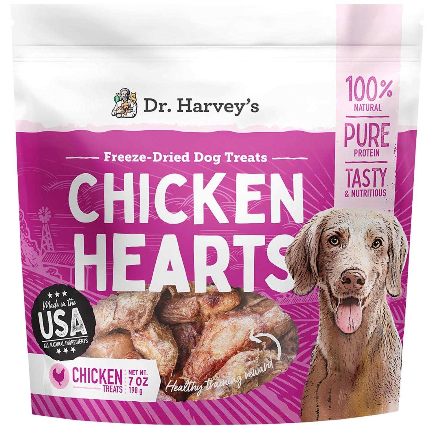 Dr. Harvey's Chicken Hearts Freeze Dried Training Dog Treats with Real Chicken Hearts for Dogs - Pet Supplies online store