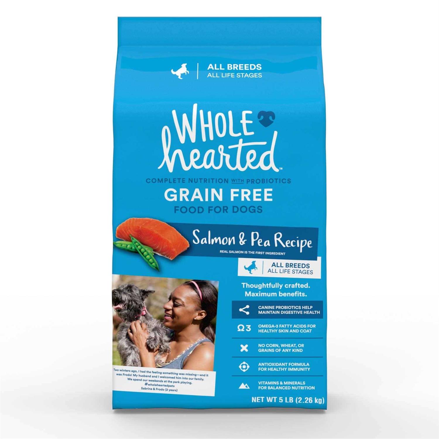 WholeHearted Grain Free All Salmon and Pea Recipe Dry Dog Food - Pet Supplies online store
