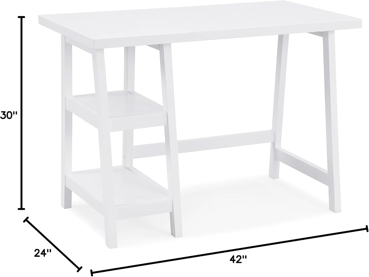 Roundhill Furniture Redina Desk, White