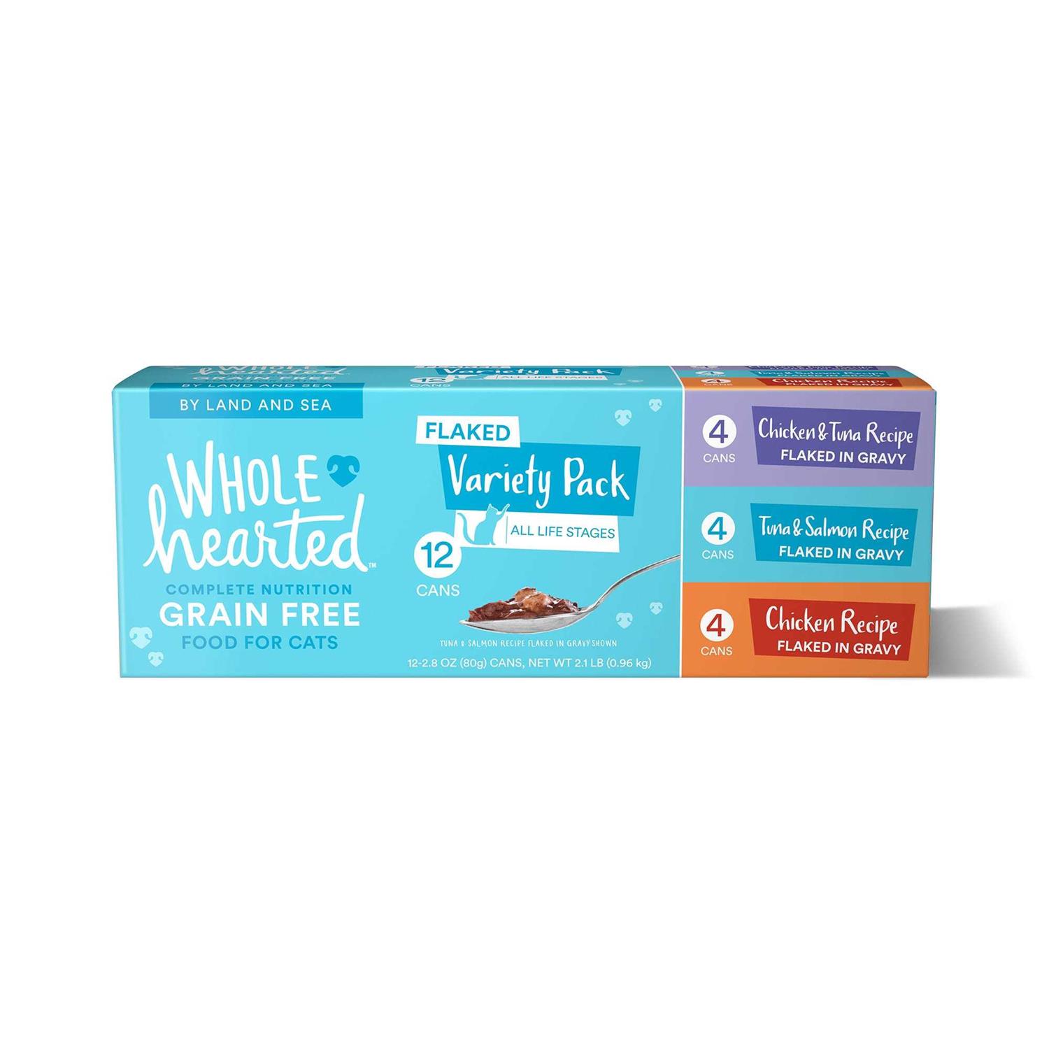WholeHearted Grain Free By Land & Sea Wet Cat Food Variety Pack - Pet Supplies online store