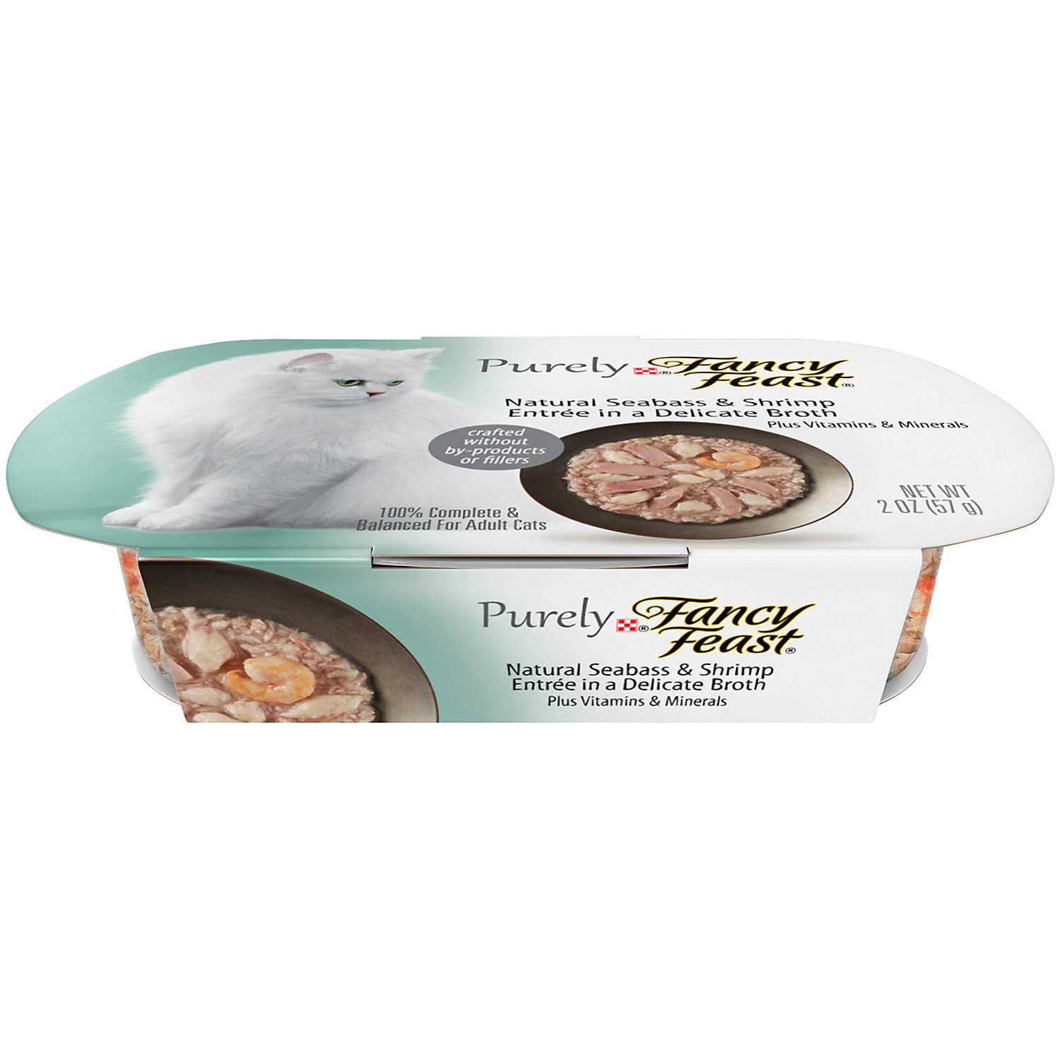 Fancy Feast Purely Natural Seabass & Shrimp in Broth Cat Food - Pet Supplies online store