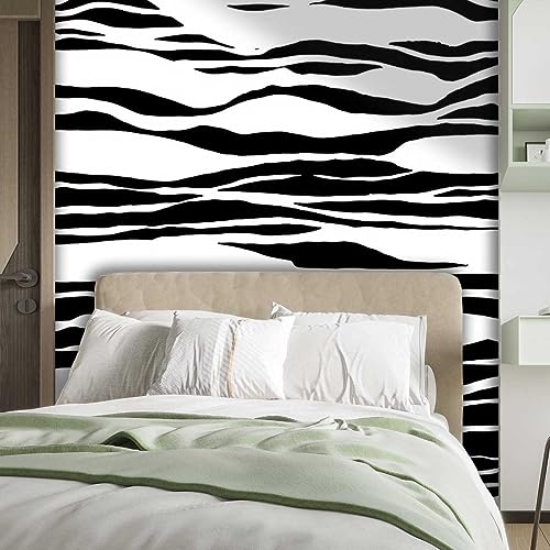 Cubicle Wallpaper for Fabric Walls Colorful Wall Sticker Zebra Modern Room Decor No Extra Glue Needed (W) 40