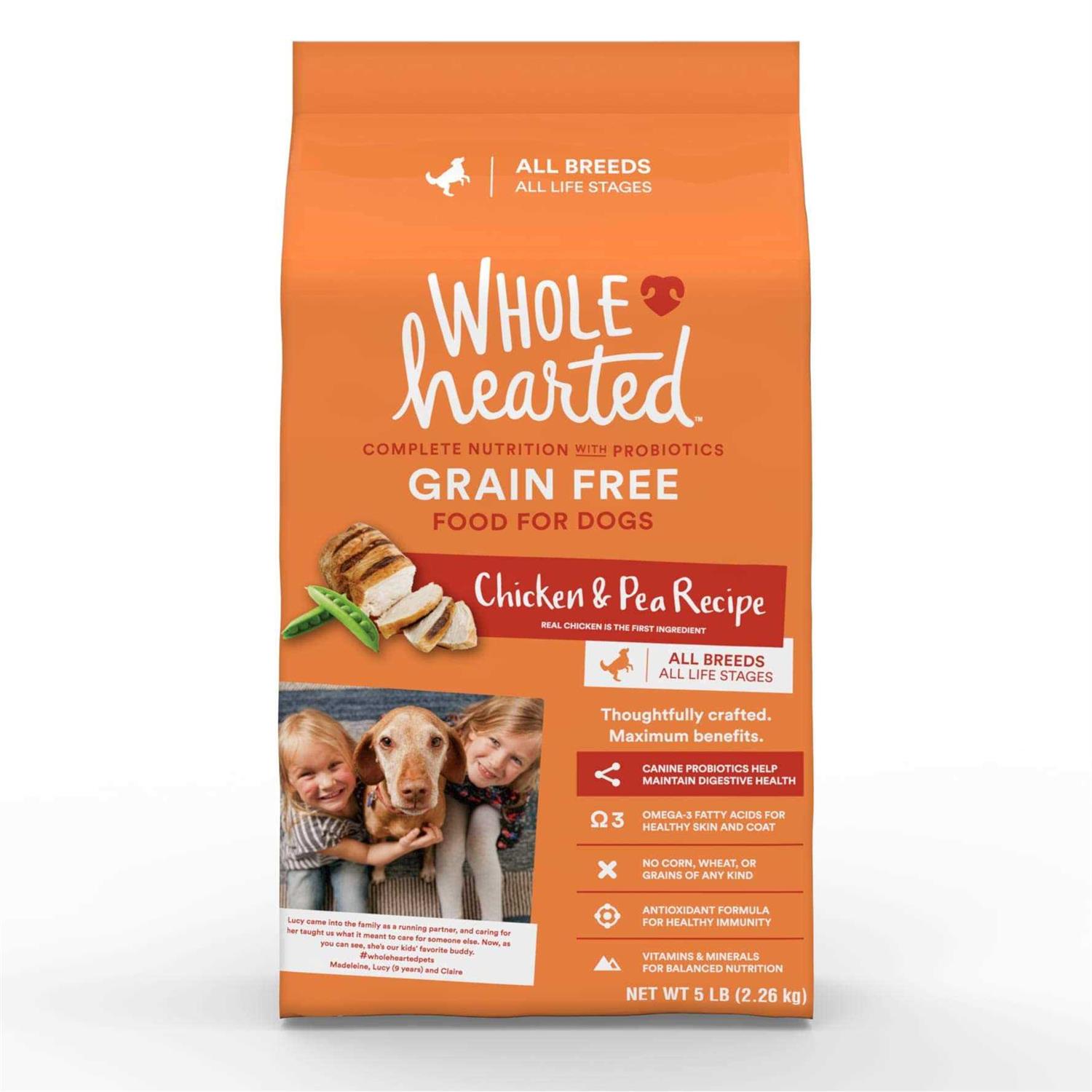 WholeHearted Grain Free All Life Stages Chicken & Pea Recipe Dry Dog Food - Pet Supplies online store