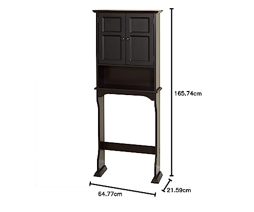 Zenna Home Collette Over the Toilet Bathroom Spacesaver, Bath-Storage Shelves, White