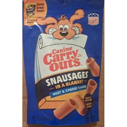 Canine Carry Outs Snausages in a Blanket Dog Treats Beef Cheese - Pet Supplies online store