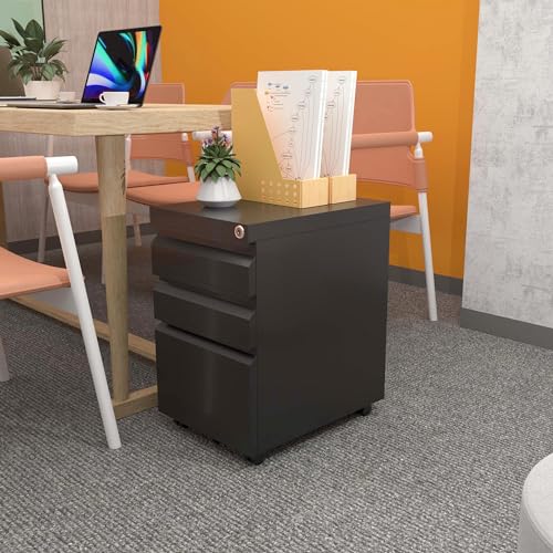 Metal Lateral File Cabinet for Home Office, Filing Storage Cabinet with Lock, File Storage Drawer for Hanging Files Letter/Legal/F4/A4 Size Folders (White, 4 Drawers)