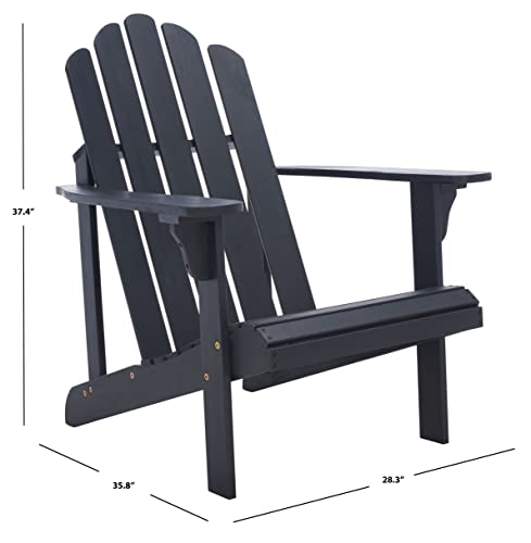 Safavieh PAT7027B Outdoor Collection Topher Grey Wash Adirondack Chair