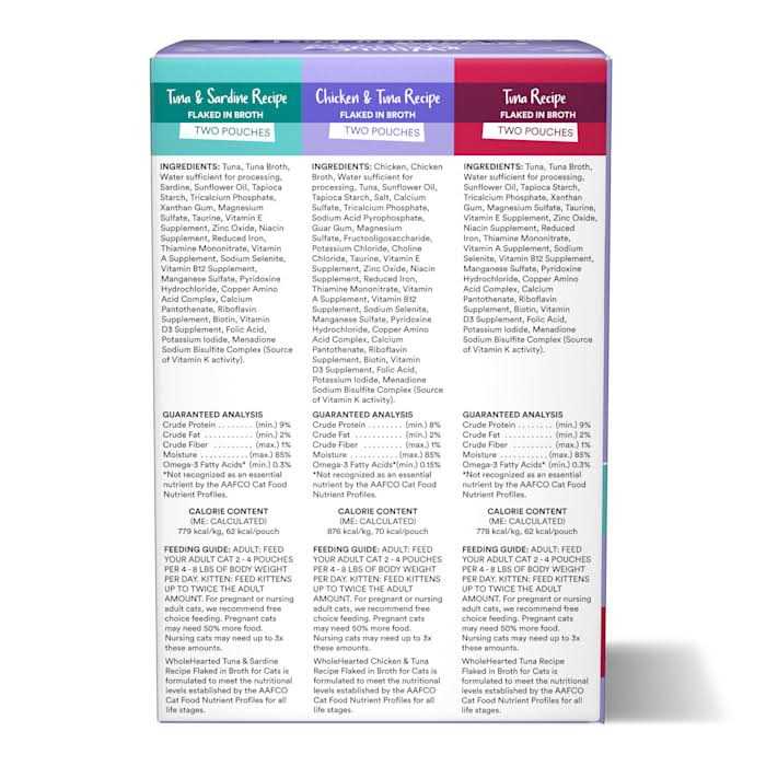 WholeHearted Grain Free Ocean Delights Flaked Wet Cat Food Variety Pack for All Life Stages - Pet Supplies online store