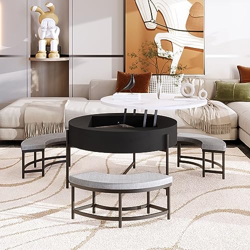 LZ LEISURE ZONE Coffee Table, Mid Century Modern Coffee Table, 37