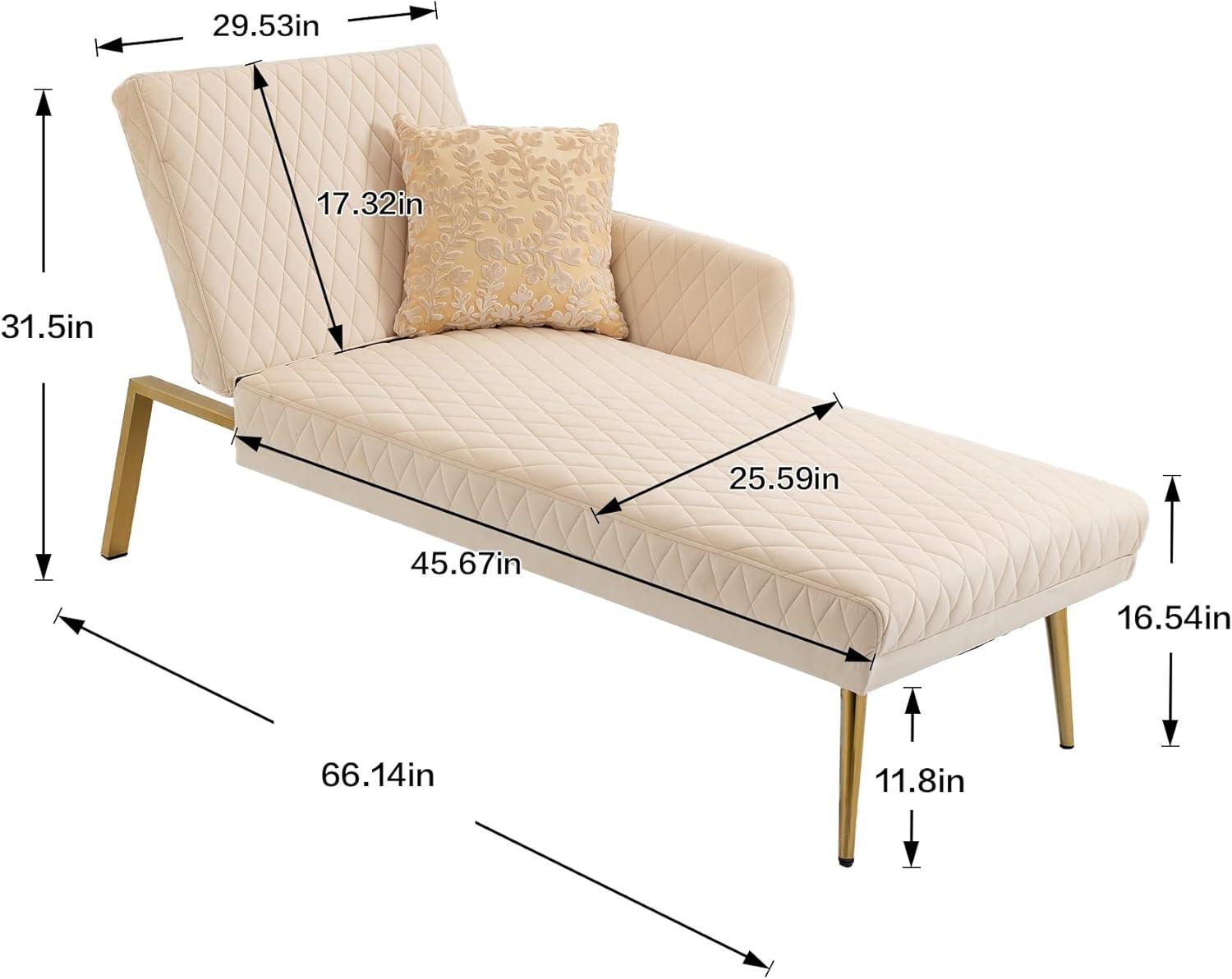 Velvet Sofa, Accent Sofa. Double Sofa with Metal feet is Suitable for Living Room, Office and Bedroom