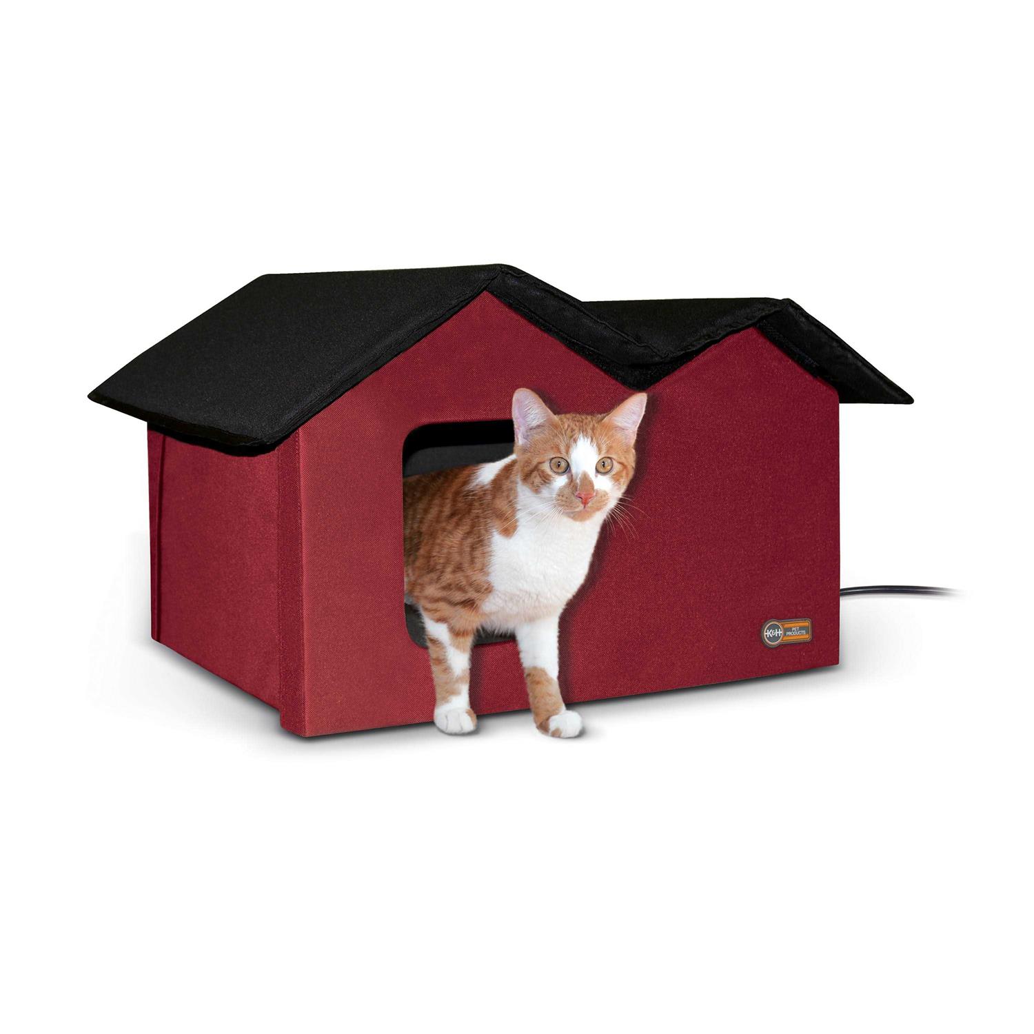 K&H Pet Products Heated Outdoor Kitty House Extra Wide - Pet Supplies online store