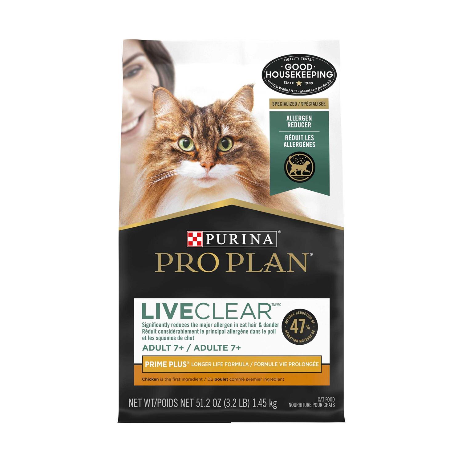 Purina Pro Plan LIVECLEAR Senior Adult Prime Plus Longer Life Formula Cat Food - Pet Supplies online store