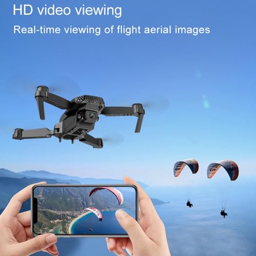 FPV Drone With 1080P Camera 2.4G WIFI RC Quadcopter With Headless Mode Follow Me Altitude Hold 3 Speed Gears Gesture Control 1 Key Take Off Foldable Drone (black)